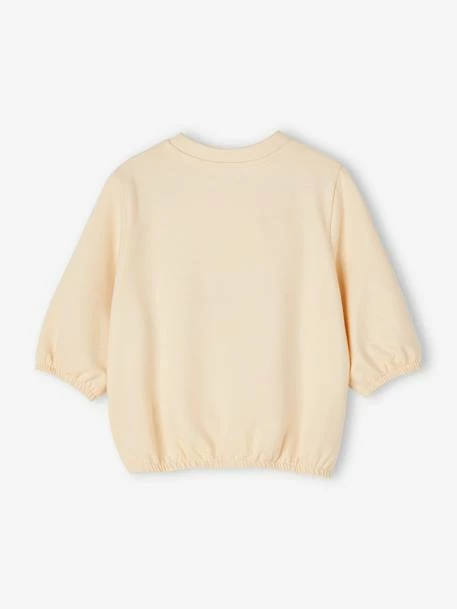 Sweat Motifs Fleurs Anim Irisée Et Bouclettes Fille Manches 3/4 écru - Vertbaudet 2 Sweat Motifs Fleurs Anim Irisée Et Bouclettes Fille Manches 3/4 écru - Vertbaudet – Image 2