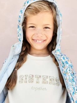Sweat Romantique Lettres Fantaisie Fille Corail - Vertbaudet -cyrillus boutique sweat romantique lettres fantaisie fille 5