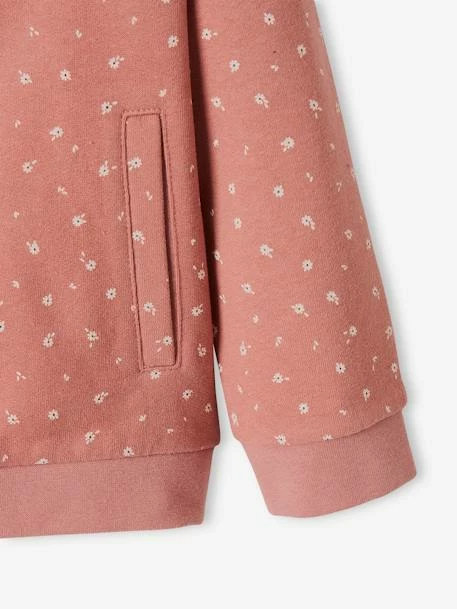 Sweat Zippé à Capuche Motifs Fleurs Fille Rose Imprimé - Vertbaudet 4 Sweat Zippé à Capuche Motifs Fleurs Fille Rose Imprimé - Vertbaudet – Image 4