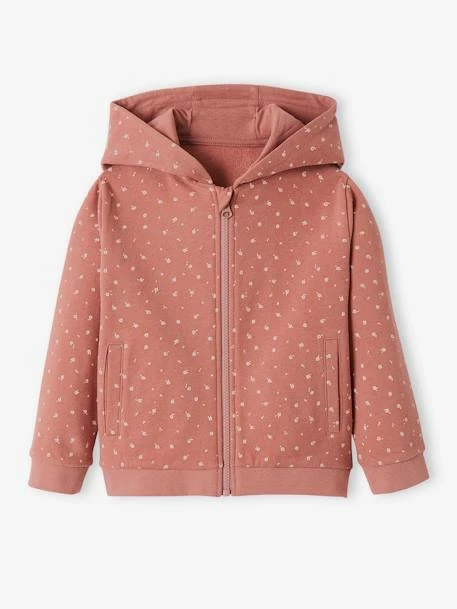 Sweat Zippé à Capuche Motifs Fleurs Fille Rose Imprimé - Vertbaudet 1 Sweat Zippé à Capuche Motifs Fleurs Fille Rose Imprimé - Vertbaudet