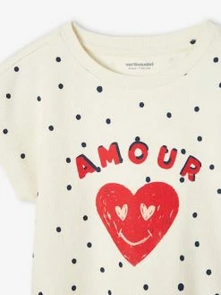 T-shirt "amour" à Pois Fille écru - Vertbaudet 9 T-shirt "amour" à Pois Fille écru - Vertbaudet -cyrillus boutique t shirt amour a pois fille 3