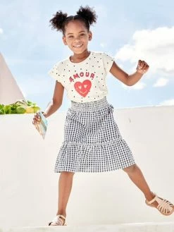 T-shirt "amour" à Pois Fille écru - Vertbaudet 10 T-shirt "amour" à Pois Fille écru - Vertbaudet -cyrillus boutique t shirt amour a pois fille 4