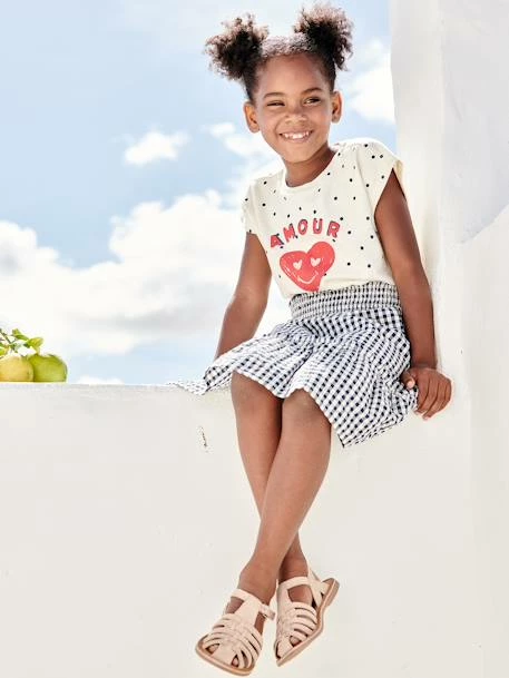 T-shirt "amour" à Pois Fille écru - Vertbaudet 6 T-shirt "amour" à Pois Fille écru - Vertbaudet – Image 6