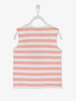 Alternative view of T-shirt Avec épaulettes Disney Minnie® Fille Rose Poudré Rayé - Minnie