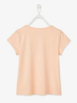 Alternative view of T-shirt Basics à Message Détails Irisés Fille Rose Poudré - Vertbaudet