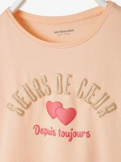 T-shirt Basics à Message Détails Irisés Fille Rose Poudré - Vertbaudet 5 T-shirt Basics à Message Détails Irisés Fille Rose Poudré - Vertbaudet -cyrillus boutique t shirt basics a message details irises fille 2