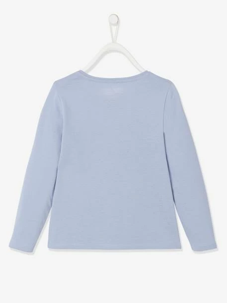 T-shirt Basics Message Irisé Fille Manches Longues Rose Poudré - Vertbaudet 2 T-shirt Basics Message Irisé Fille Manches Longues Rose Poudré - Vertbaudet – Image 2