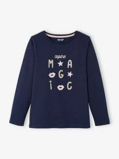 T-shirt Basics Message Irisé Fille Manches Longues Rose Poudré - Vertbaudet 9 T-shirt Basics Message Irisé Fille Manches Longues Rose Poudré - Vertbaudet -cyrillus boutique t shirt basics message irise fille manches longues 3