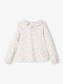 Alternative view of T-shirt Blouse à Collerette Fille Imprimé Fleurs Rose Imprimé - Vertbaudet