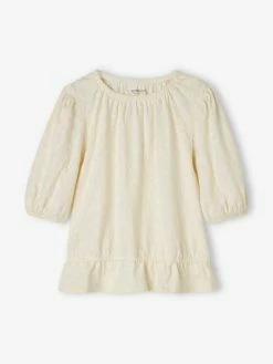 T-shirt Blouse Brodé Fleurs Fille écru - Vertbaudet 9 T-shirt Blouse Brodé Fleurs Fille écru - Vertbaudet -cyrillus boutique t shirt blouse brode fleurs fille 3