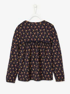 Alternative view of T-shirt Blouse Fille Imprimé Fleurs Encre Imprimé - Vertbaudet