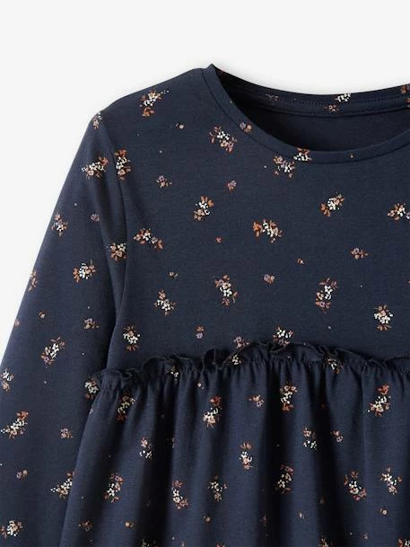 T-shirt Blouse Imprimé Fille Marron Foncé - Vertbaudet 3 T-shirt Blouse Imprimé Fille Marron Foncé - Vertbaudet – Image 3