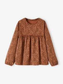 T-shirt Blouse Imprimé Fille Marron Foncé - Vertbaudet 10 T-shirt Blouse Imprimé Fille Marron Foncé - Vertbaudet -cyrillus boutique t shirt blouse imprime fille 4