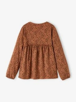 T-shirt Blouse Imprimé Fille Marron Foncé - Vertbaudet 11 T-shirt Blouse Imprimé Fille Marron Foncé - Vertbaudet -cyrillus boutique t shirt blouse imprime fille 5