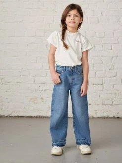 T-shirt Col En Broderie Anglaise Personnalisable Fille Manches Courtes Marine - Vertbaudet -cyrillus boutique t shirt col en broderie anglaise personnalisable fille manches courtes 4