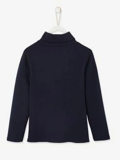 Alternative view of T-shirt Col Roulé Fille Motif Irisé Bleu - Vertbaudet