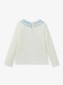 Alternative view of T-shirt Col Smocké Fille CYRILLUS Coton Bio Beige - Cyrillus