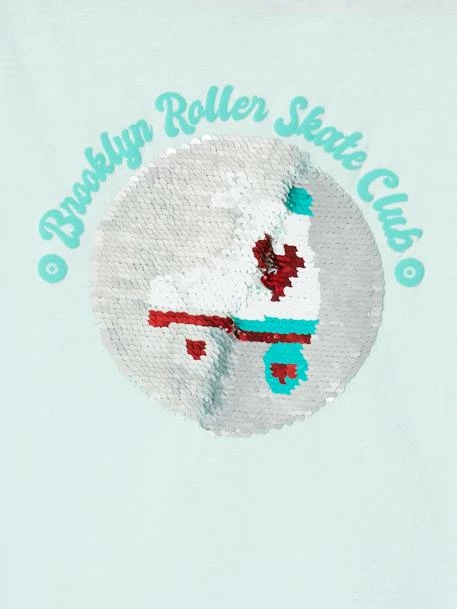 T-shirt Fille à Sequins Réversibles Bleu Ciel - Vertbaudet 4 T-shirt Fille à Sequins Réversibles Bleu Ciel - Vertbaudet – Image 4
