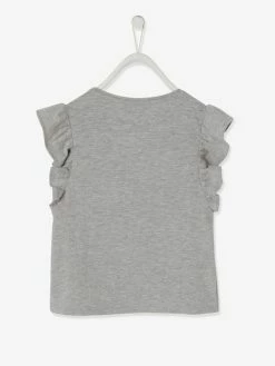 Alternative view of T-shirt Fille à Volants Disney Reine Des Neiges® Gris Chiné - Reine Des Neiges