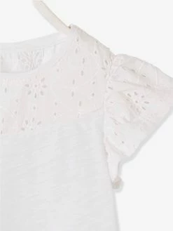 T-shirt Fille Avec Détails Broderie Anglaise Blanc - Vertbaudet 11 T-shirt Fille Avec Détails Broderie Anglaise Blanc - Vertbaudet -cyrillus boutique t shirt fille avec details broderie anglaise 5
