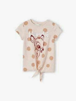 T-shirt Fille Manches Courtes Disney® Bambi Beige Chiné - Disney -cyrillus boutique t shirt fille manches courtes disney bambi 3