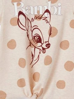 T-shirt Fille Manches Courtes Disney® Bambi Beige Chiné - Disney -cyrillus boutique t shirt fille manches courtes disney bambi 5