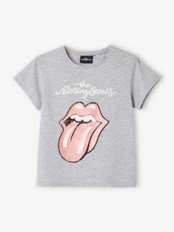 T-shirt Fille Manches Courtes The Rolling Stones® Gris Moyen Chine - Rolling Stones