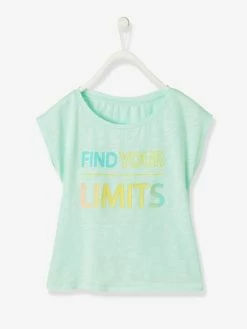 T-shirt Fille Message Fantaisie Vert Clair - Vertbaudet 6 T-shirt Fille Message Fantaisie Vert Clair - Vertbaudet -cyrillus boutique t shirt fille message fantaisie 1