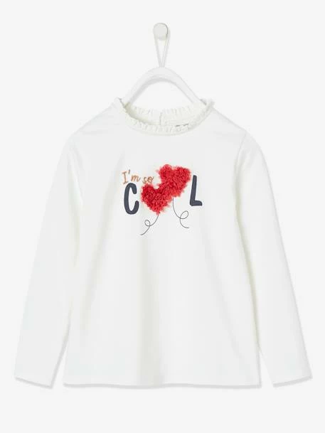 T-shirt Fille Motif Fantaisie Détails Frisou Gris Foncé - Vertbaudet 6 T-shirt Fille Motif Fantaisie Détails Frisou Gris Foncé - Vertbaudet – Image 6
