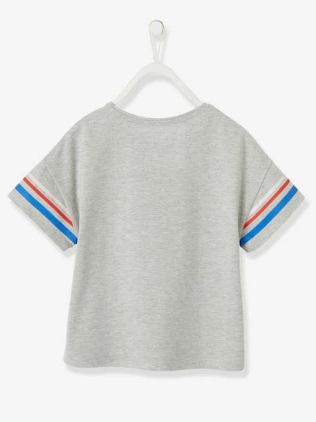 T-shirt Fille Motif Graphique Irisé Gris Chiné - Vertbaudet 2 T-shirt Fille Motif Graphique Irisé Gris Chiné - Vertbaudet – Image 2