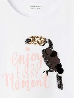 T-shirt Fille Motif Toucan Avec Sequins Et Broderies Blanc - Vertbaudet 6 T-shirt Fille Motif Toucan Avec Sequins Et Broderies Blanc - Vertbaudet -cyrillus boutique t shirt fille motif toucan avec sequins et broderies 2