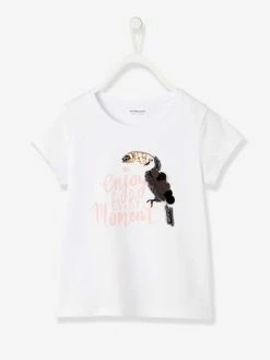 T-shirt Fille Motif Toucan Avec Sequins Et Broderies Blanc - Vertbaudet 7 T-shirt Fille Motif Toucan Avec Sequins Et Broderies Blanc - Vertbaudet -cyrillus boutique t shirt fille motif toucan avec sequins et broderies 3