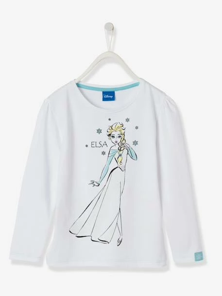 T-shirt Fille Reine Des Neiges® à Motif Magique Blanc - Reine Des Neiges 1 T-shirt Fille Reine Des Neiges® à Motif Magique Blanc - Reine Des Neiges