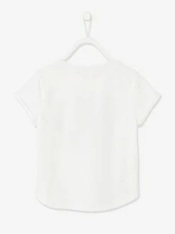 Alternative view of T-shirt Foot Fille Motif Froufrou Fantaisie Blanc - Vertbaudet
