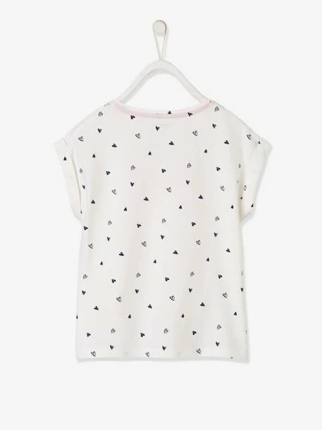 T-shirt Imprimé Détails Irisés Fille Blanc Imprimé - Vertbaudet 2 T-shirt Imprimé Détails Irisés Fille Blanc Imprimé - Vertbaudet – Image 2