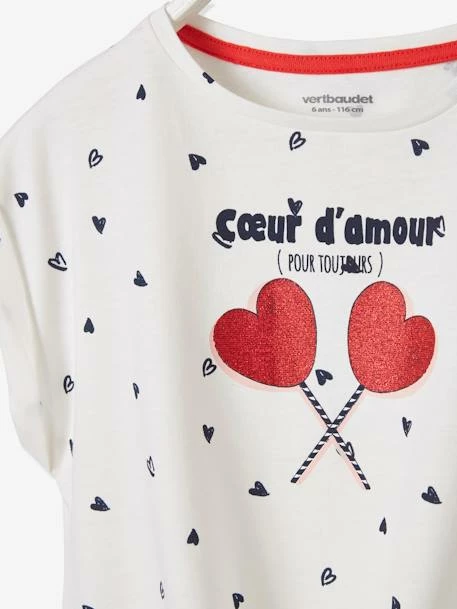 T-shirt Imprimé Détails Irisés Fille Blanc Imprimé - Vertbaudet 3 T-shirt Imprimé Détails Irisés Fille Blanc Imprimé - Vertbaudet – Image 3