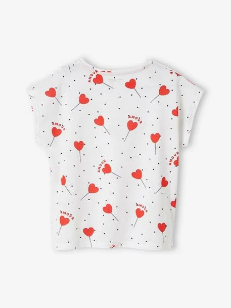 T-shirt Imprimé Fille Avec Noeud Fantaisie Kaki - Vertbaudet 2 T-shirt Imprimé Fille Avec Noeud Fantaisie Kaki - Vertbaudet – Image 2