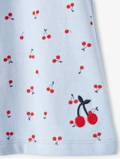 T-shirt Imprimé Manches Papillon Fille Bleu Ciel - Vertbaudet -cyrillus boutique t shirt imprime manches papillon fille 5