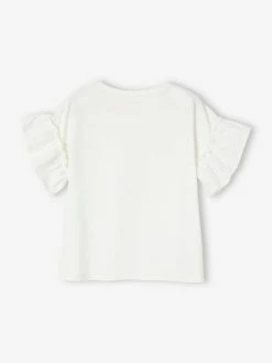 T-shirt Manches à Volants En Broderie Anglaise Fille écru - Vertbaudet 7 T-shirt Manches à Volants En Broderie Anglaise Fille écru - Vertbaudet -cyrillus boutique t shirt manches a volants en broderie anglaise fille 1