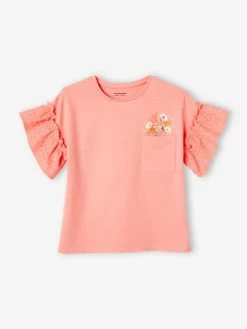 T-shirt Manches à Volants En Broderie Anglaise Fille écru - Vertbaudet 10 T-shirt Manches à Volants En Broderie Anglaise Fille écru - Vertbaudet -cyrillus boutique t shirt manches a volants en broderie anglaise fille 4