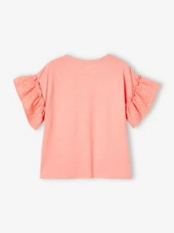 T-shirt Manches à Volants En Broderie Anglaise Fille écru - Vertbaudet 11 T-shirt Manches à Volants En Broderie Anglaise Fille écru - Vertbaudet -cyrillus boutique t shirt manches a volants en broderie anglaise fille 5