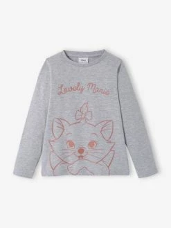 T-shirt Manches Longues Disney® Marie Les Aristochats Fille Gris Chiné - Disney