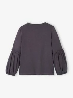 Alternative view of T-shirt Motif Attrape-rêve Irisé Fille Manches Bouffantes Fantaisie Gris - Vertbaudet