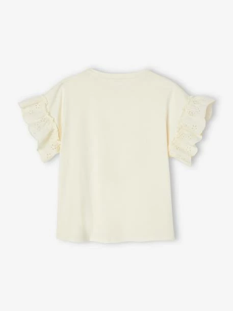 T-shirt Motif Couronne Détails Irisés Fille écru - Vertbaudet 5 T-shirt Motif Couronne Détails Irisés Fille écru - Vertbaudet – Image 5