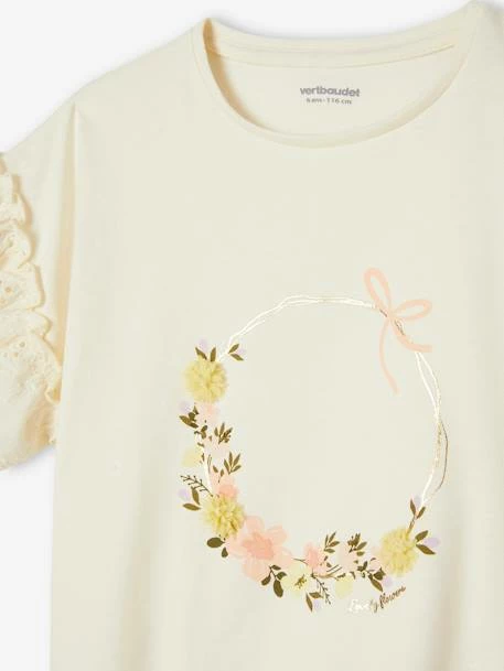 T-shirt Motif Couronne Détails Irisés Fille écru - Vertbaudet 6 T-shirt Motif Couronne Détails Irisés Fille écru - Vertbaudet – Image 6