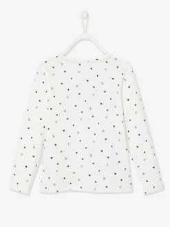 T-shirt Motif En Sequins Réversibles Fille écru Imprimé - Vertbaudet -cyrillus boutique t shirt motif en sequins reversibles fille 2