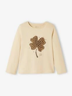 T-shirt Motif Trèfle Détails Irisés Et Flocage Velours Fille Beige - Vertbaudet 8 T-shirt Motif Trèfle Détails Irisés Et Flocage Velours Fille Beige - Vertbaudet -cyrillus boutique t shirt motif trefle details irises et flocage velours fille 2