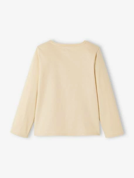 T-shirt Motif Trèfle Détails Irisés Et Flocage Velours Fille Beige - Vertbaudet 4 T-shirt Motif Trèfle Détails Irisés Et Flocage Velours Fille Beige - Vertbaudet – Image 4