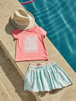T-shirt "pool Party" En Sequins Réversibles Fille Rose - Vertbaudet -cyrillus boutique t shirt pool party en sequins reversibles fille 2