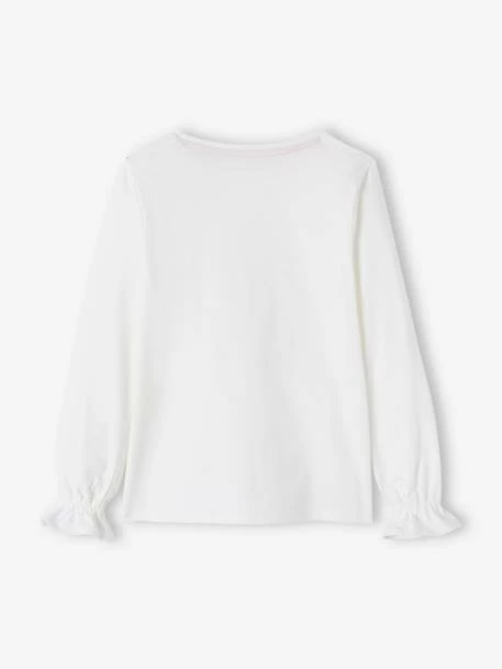 T-shirt Romantique Animation En Relief Et Détails Irisés Fille Blanc - Vertbaudet 2 T-shirt Romantique Animation En Relief Et Détails Irisés Fille Blanc - Vertbaudet – Image 2